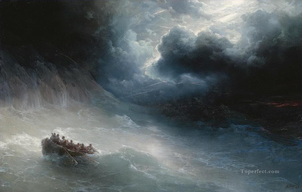 the wrath of the seas 1886 Romantic Ivan Aivazovsky Russian Oil Paintings